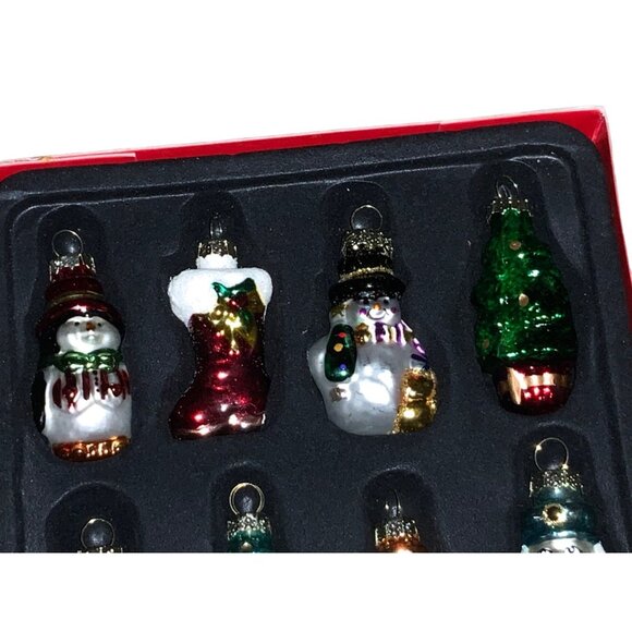 Figural Christmas Ornaments Tree Snowman Santa Nutcracker Set of 12 - Picture 2 of 6